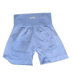 Aybl Womens Blue High-Waisted Seamless Shorts Size S